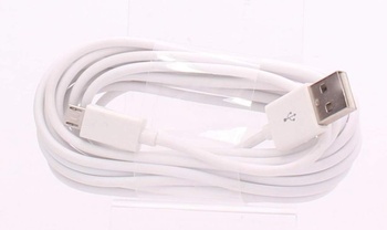 USB/microUSB kabel bílý