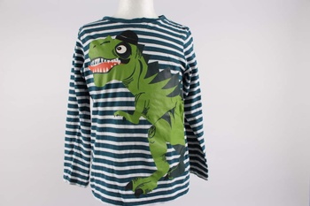 Dětské tričko H&M pruhované s dinosaurem