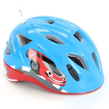 Dětská helma Alpina A9710 modrá s autíčkem