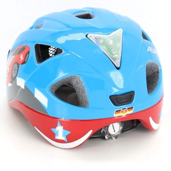Dětská helma Alpina A9710 modrá s autíčkem