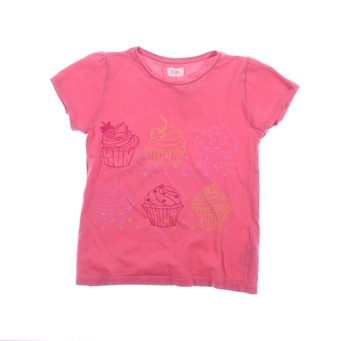 Dívčí růžové tričko s muffiny F&F 