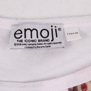 Dámské tričko C&A emoji bílé se smilíky
