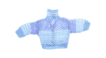 Kojenecký zimní svetr s proužky modrý