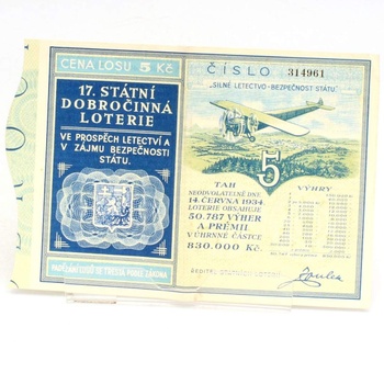 Los 17. státní dobročinná loterie z r. 1934