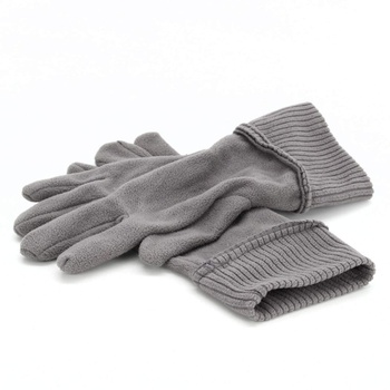 Prstové rukavice s ohrnem šedé