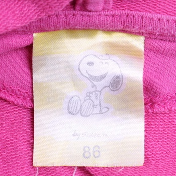 Dětská mikina růžové barvy se Snoopy
