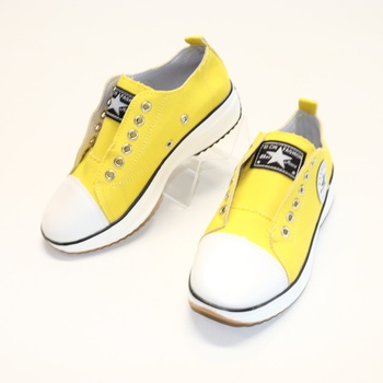 Dámské plátěné boty žluté