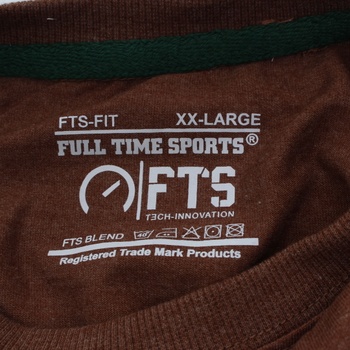 Pánské tričko FTS FTS-FIT tmavě hnědé