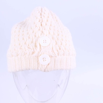 Dámská pletená zimní čepice bílá