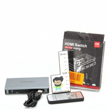 HDMI switch Wenter ‎3 In 1 Out šedý 