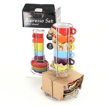 Espresso set Colours s podšálky