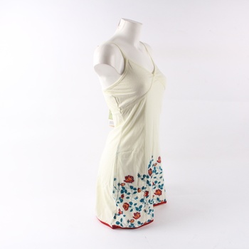 Dámské šaty na ramínka bílé s květy Tijar