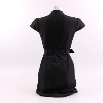Dámské černé šaty s páskem Kamatex