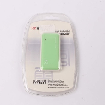 Čtečka paměťových karet SSK SCRM015-H zelená
