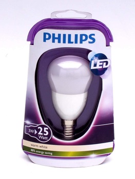 Žárovka Philips led bílá úsporná 3W E14