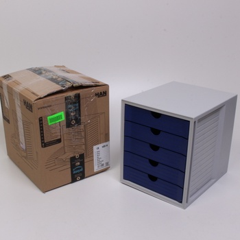Zásuvkový box Han 1450-14 šedo-modrý