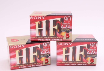 Audiokazety Sony HF 90 15 ks