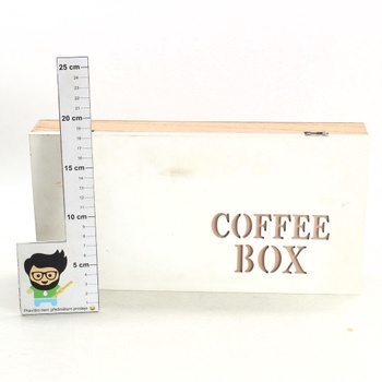 Dřevěný box s nápisem Coffee box