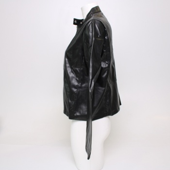 Černá dámská koženková bunda velikost M