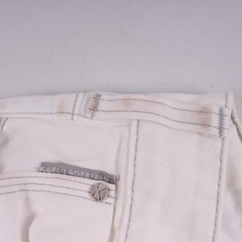 Dámské kalhoty Karl Lagerfeld bílé