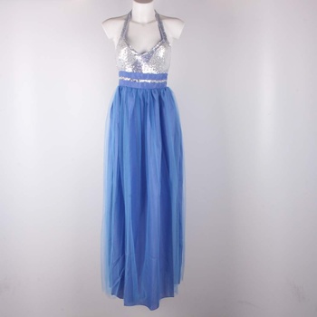 Plesové šaty modré s flitry