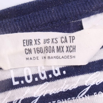 Dámské tričko H&M černobílé pruhované