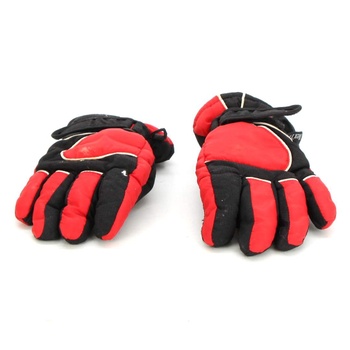 Zimní rukavice černo-červené barvy