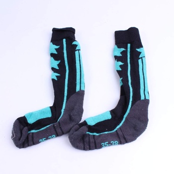 Dětské ponožky černozelené barvy
