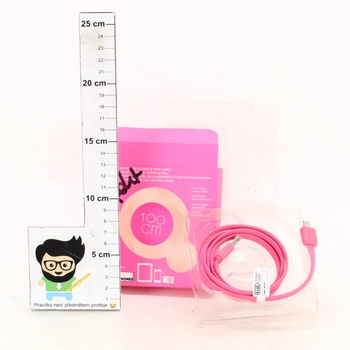 USB/micro USB kabel růžový 100 cm