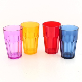 Plastové skleničky 4 barvy
