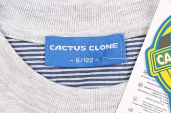 Dětské tričko Cactus Clone šedé s motorkou