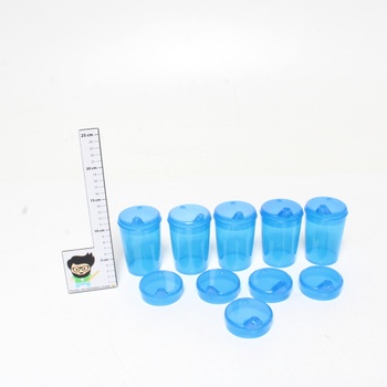 Modré plastové odměrky na 200 ml