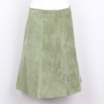 Dámská semišová sukně H&M zelené barvy 