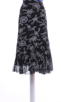 Dámská sukně Bonmarché černá s květy