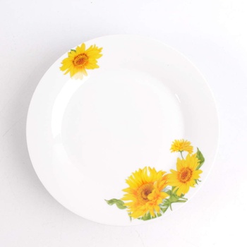 Sada porcelánových talířů s motivem květin