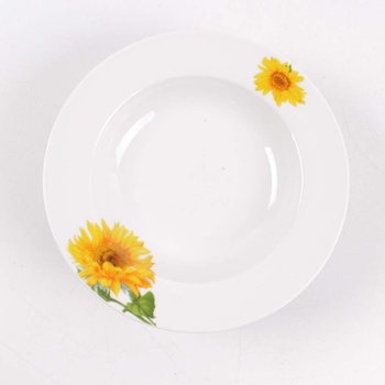 Sada porcelánových talířů s motivem květin