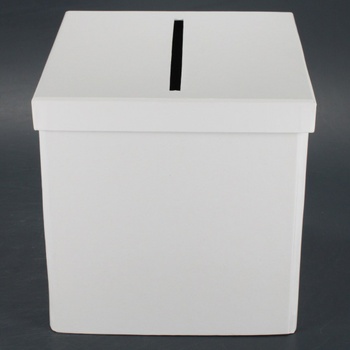 Anketní box z kartonu bílý