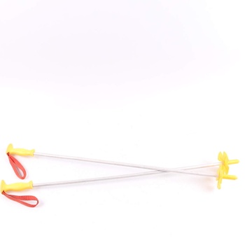Dětské lyžařské hůlky stříbrné délka 86 cm