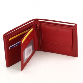 Pánská kožená peněženka červená