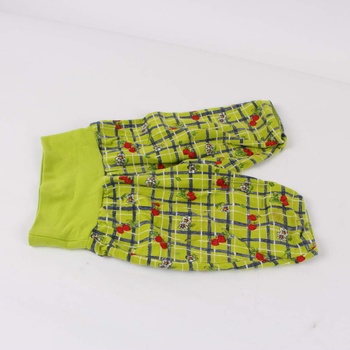 Dětské kalhoty Match zelené s jahůdkami