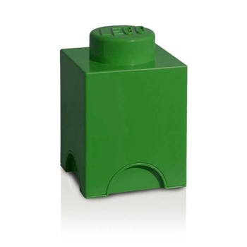 Úložný box Lego kostka zelená