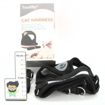 Postroj pro kočky Toulifly černý