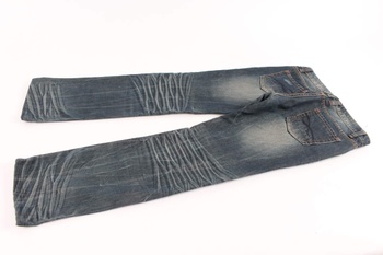 Pánské džíny modré zmačkaný styl