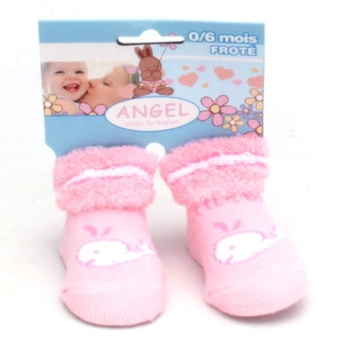 Dětské ponožky Angel růžové s velrybou