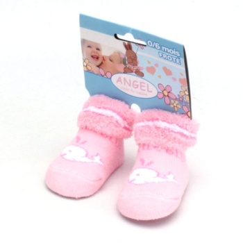 Dětské ponožky Angel růžové s velrybou
