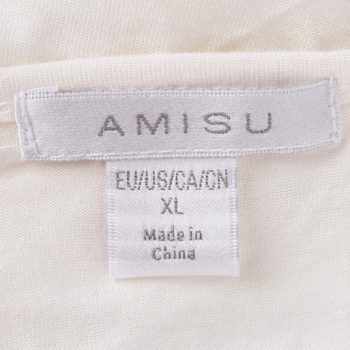 Dámský top Amisu bílý s padavým výstřihem
