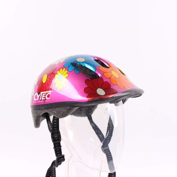 Dětská helma Cytec růžová s barevnými květy