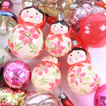 Sada vánočních dekorací - ozdoby na stromek 