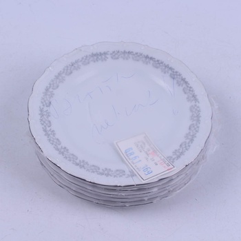 Mělké porcelánové talíře 19 cm 