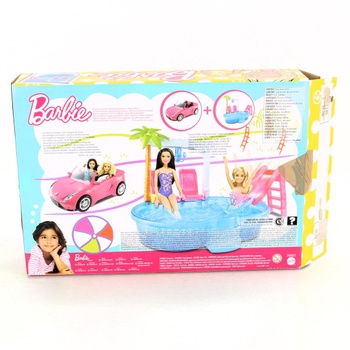 Barbie s bazénkem a klouzačkou Mattel 